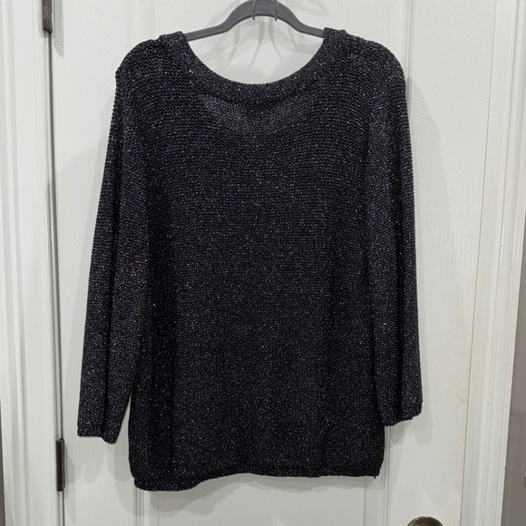 Ruby Rd. Charcoal Sweater with Embellishments - Picture 3 of 3